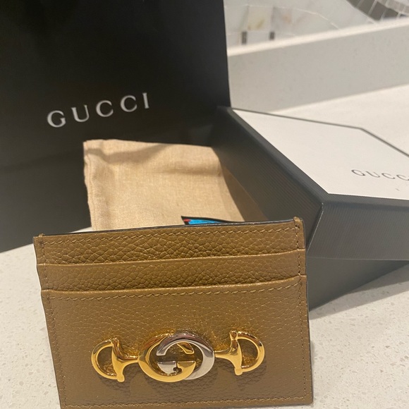 Gucci brown leather double buckle gold and silver - Picture 5 of 5